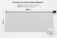 Feuille de celluloid transparente de qualité supérieure avec texture ondulée subtile, finition douce et brillante, plastique non jaunissant pour articles décoratifs