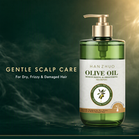 Shampooing Liquide Hydratant à l'Huile d'Olive pour Adultes 500ml Lissant Anti-Frisottis Nourrissant Réparateur Soin Capillaire Marque Privée OEM Vente en Gros