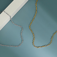Chaînes fines en or 18 carats, colliers ras du cou pour femmes, chaînes en argent sterling 925, chaînes tendance pour filles, collier clavicule, bijoux personnalisés de créateur