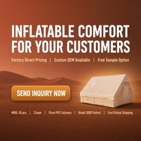 Carpa Inflable Impermeable de Oxford para Acampar, Portátil, de 12 Metros Cuadrados, para las Cuatro Estaciones, Apertura Automática Rápida, para 6-10 Personas
