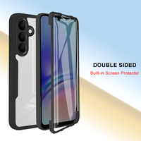 Coques de téléphone portable avec protection d'écran intégrée pour Samsung Galaxy A17 A07 A27 A57 A16 A06 A36 A56 A15 S26 Ultra, coque transparente