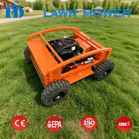 Fabricant chinois de robots tondeuses à gazon télécommandés à 4 roues, à essence, pour jardin, ferme, coupe-herbe, tondeuse à cylindre