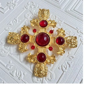 Elegante Spilla Vintage a Croce, Lussuosa Spilla a Forma di Leone con Cristalli <span class=keywords><strong>per</strong></span> Donna, Gioielli di Moda, Accessori <span class=keywords><strong>per</strong></span> Cappotti Invernali e Giacche, Regalo <span class=keywords><strong>per</strong></span> Feste - Product Image 5