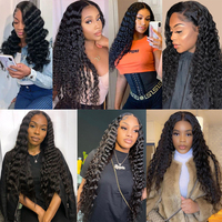 Extensions de cheveux indiens Remy vierges à cuticules alignées, 100 % non traités, bouclés Jerry, double trame, 100 g, pour tissage
