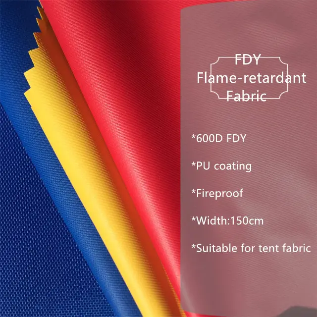 FDY PU Fireproof Tent Fabric Suitable For Umbrella And Rain Coat