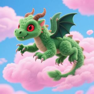 Dragón de Peluche Personalizado Verde, Precio Accesible, Dragón de Peluche de Buena Venta, Diseño Moderno - Product Image 1