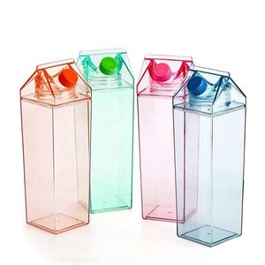 Custom Colorful 17Oz 34Ozplastic <b>Carton</b> <b>Water</b> <b>Bottles</b> Leakproof Square Portable <b>Milk</b> Box for Outdoor Sports Travel Camping - Product Image 4