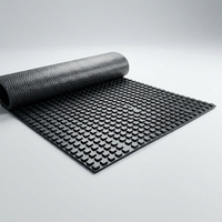 Tapis en caoutchouc robuste pour écurie de chevaux, avec surface à bulles et fond rainuré, antidérapant, absorbant les chocs, stable, pour écurie équestre