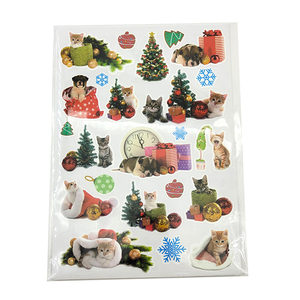 Foglio di <span class=keywords><strong>adesivi</strong></span> <span class=keywords><strong>natalizi</strong></span> adesivo giocattolo per bambini babbo natale Cartoon Design - Product Image 5