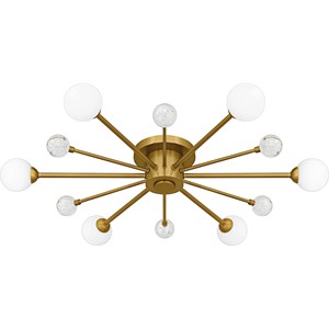 Plafonnier semi-suspendu moderne rétro en cuir et laiton avec accent en tissu blanc |   Éclairage élégant pour l'espace de détente de l'hôtel, couloir - Product Image 6