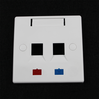 Placa frontal Keystone de un solo puerto para cable RJ45 Cat6 de plástico ABS de alto impacto, tipo 3M, placa frontal Keystone 3M, placa frontal de red