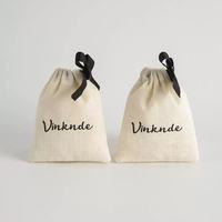Pochette à cordon 100 % coton, personnalisée avec logo, petite pochette à bijoux, sac à cordon pour emballage de cadeaux et bibelots, vente en gros