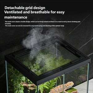Terrario in Vetro a Porta Singola Squisito e Resistente <span class=keywords><strong>per</strong></span> Rettili, Terrario <span class=keywords><strong>per</strong></span> Foresta Pluviale con Apertura Frontale <span class=keywords><strong>per</strong></span> Draghi Barbuti - Product Image 5
