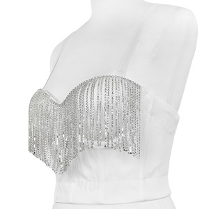 2022 da donna Sexy corsetto Top Bustier abbigliamento da discoteca corto con Top eleganti da ragazza in strass - Product Image 3