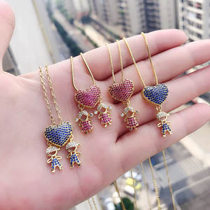 Collier pendentif cœur pour enfants, cadeau d'anniversaire pour bébé, bijoux pour enfants, vente chaude 2026 - Product Image 1