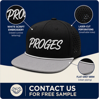 Casquette Snapback à Visière Plate Personnalisée 3 Couleurs Noir Vert Rouge Broderie Script Maille Perforée Chapeau de Baseball Vente en Gros OEM Faible MOQ
