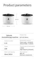 Humidificateur d'air avec diffuseur de flamme volcanique et lumière LED, nouvel arrivage, 350ml, 24V