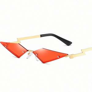 Nouveautés 2020, lunettes de soleil rétro tendance de haute qualité, monture irrégulière, petites lunettes de soleil sans monture, lunettes de soleil œil de chat UV400 - Product Image 4