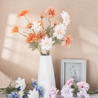 MW97001 tissu artificiel à tige unique de Dahlia, 8 couleurs disponibles pour la décoration de fête de jardin, événement de mariage à domicile