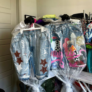 شورت جينز رجالي صيفي من YSJY بتصميم عتيق ومغسول بالحجر مع تطريز مخصص - Product Image 2