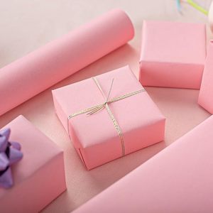 กระดาษห่อของขวัญสีพื้นเรียบหรู กระดาษห่อลายดอกไม้ มีหลายสีให้เลือก ปรับแต่งได้ - Product Image 3