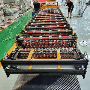 Wellpappe und trapezförmige Doppelschicht-Dach blech walzen form maschine - Product Image 4