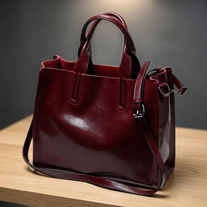 Sac à main de luxe pour femme en cuir de buffle véritable, style décontracté, léger, écologique, imperméable, avec fermeture éclair - Product Image 4