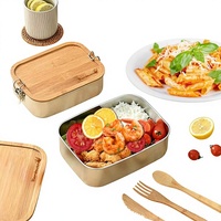 Boîte à lunch bento en acier inoxydable 304 de qualité supérieure. Écologique, sans BPA, qualité alimentaire, biodégradable. Anti-fuite Multifonctionnel Gratuit