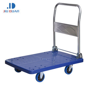 रसद वितरण तह हाथ ट्रकों गोदाम मंच पुल कार्गो हैंडलिंग घरेलू ट्राली चार पहिया foldable उपकरण कार - Product Image 3