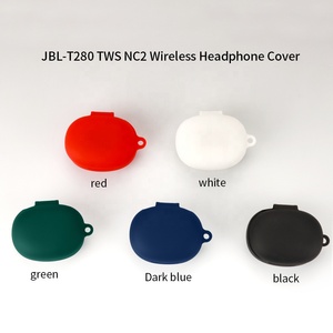 Étui en silicone pour écouteurs JBL T280 TWS NC2, protection contre les chocs <span class=keywords><strong>avec</strong></span> crochet, étui pour écouteurs pour <span class=keywords><strong>Airpods</strong></span> - Product Image 2