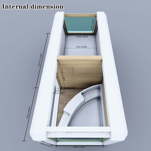 Prestations de santé en fibre de verre acrylique de qualité supérieure double cabine de thérapie de sauna humide en bois avec baignoire de piscine spa de nage - Product Image 5