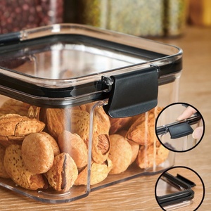 <b>Kitchen</b> Eco-friendly Tea Coffee Candy Sugar Plastic Bottles Airtight Container Set Cereal <b>Storage</b> <b>Jars</b> with Lids - Product Image 4