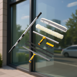 Vermop Window Cleaning Set 8 Piece Top Lock <b>Squeegee</b> Kit For Glass Surfaces - Product Image 3