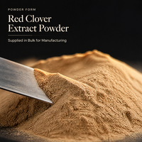 Extrait de trèfle rouge naturel en poudre, vitamine C, qualité alimentaire, pour l'équilibre hormonal féminin, en flacon
