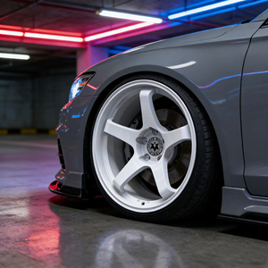 Viaol Custom Size Lightweight 5 Spoke Deep Lip <strong>White</strong> Forged <strong>Wheels</strong> 5x112 5x114.3 5x120 for Sports Car Racing Car BMW Audi - Product Image 3