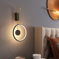 Lampes murales LED en fer pour chambre à coucher et salon, design nordique moderne, lumière de luxe, à intensité variable