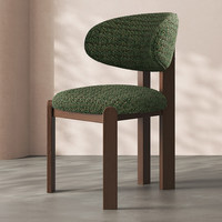 Chaise de salle à manger de luxe, style antique rétro, en tissu, bois et cuir, pour la maison, style nordique moderne, ensemble de chaises de salle à manger, meubles de salle à manger pour restaurant