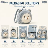 Sac à dos en peluche personnalisé pour enfants avec logo brodé, sac de dessin animé en gros pour cadeau de marque pour enfants