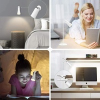Lampe à pince de lecture Lampe de table sans fil Lampe de bureau rechargeable par USB Applique murale magnétique 4-en-1
