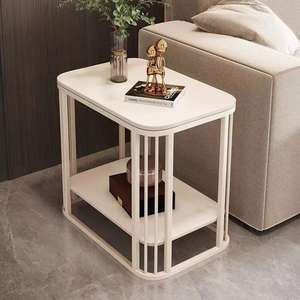 Mesa de Centro Cuadrada Pequeña de Estilo Nórdico Minimalista para Sofá o Balcón, con Marco Metálico Resistente y Ecológico, Mueble para el Hogar - Product Image 6