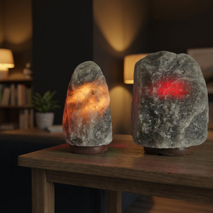 Nouvelle lampe himalayenne décorative de haute qualité 2024, forme naturelle grise avec variateur d'intensité, couleur et taille personnalisables, technique de sculpture - Product Image 1