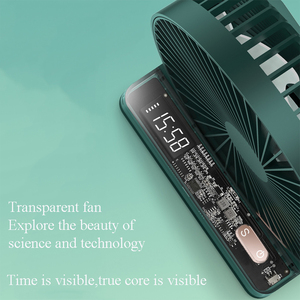 7200mah Rechargeable Battery Standing <strong>Desk</strong> <strong>Clock</strong> <strong>Fan</strong> Table Portable Mini <strong>Usb</strong> Time <strong>LED</strong> <strong>Fan</strong> - Product Image 5