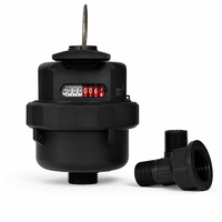 Water Meter Volumetric Rotary Piston DN15 R100 IP68 Plastic Nylon Body High Precision Residential Liquid Flow Measuring Tool