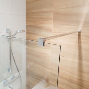 Stabilisateur de panneau mural carré en laiton à 0 degré pour porte de douche sans cadre, support de barre de douche - Product Image 6