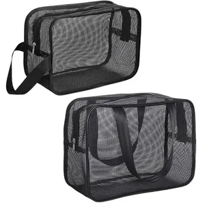 Mesh Double Handles Zipper <b>Shower</b> Caddy Tote Bag Cosmetic <b>Storage</b> Multifunctional Large Capacity Portable for Organizer - Product Image 1