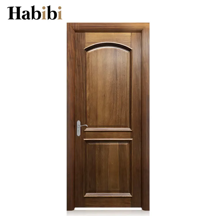 Prettywood Căn Hộ Truyền Thống 2 Bảng Điều Chỉnh Rắn Walnut Nội Thất Bằng Gỗ Cửa Phòng