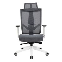 Chaise de bureau ergonomique moderne, pivotante, réglable, à dossier haut, entièrement en mesh, pour cadres