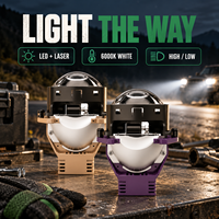 Phare de projecteur laser LED HSSH 80W 12V 6000K 8800LM IP67 en aluminium, faisceau haut et bas, pour voiture