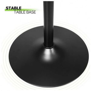 Mesa de Cóctel Moderna WEKIS con Base de Hierro de Altura Ajustable, para Exteriores, Taller, Cocina, Comedor, Bar, Sala de Estar, Color Negro - Product Image 4