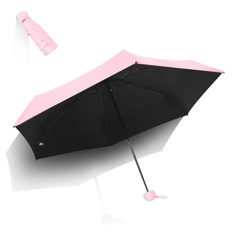 Logo promosi dicetak grosir harga bagus Mini Uv tahan angin 3 payung lipat otomatis lipat untuk anak-anak dengan Logo